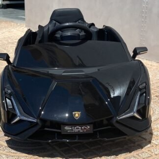 Coche eléctrico niños Lamborghini SIAN, 12v, negro metalizado, RC 2.4ghz, INDA152-SianBlack